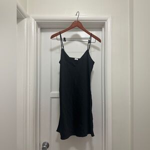 ARITZIA WILFRED | black mini slip dress | MEDIUM